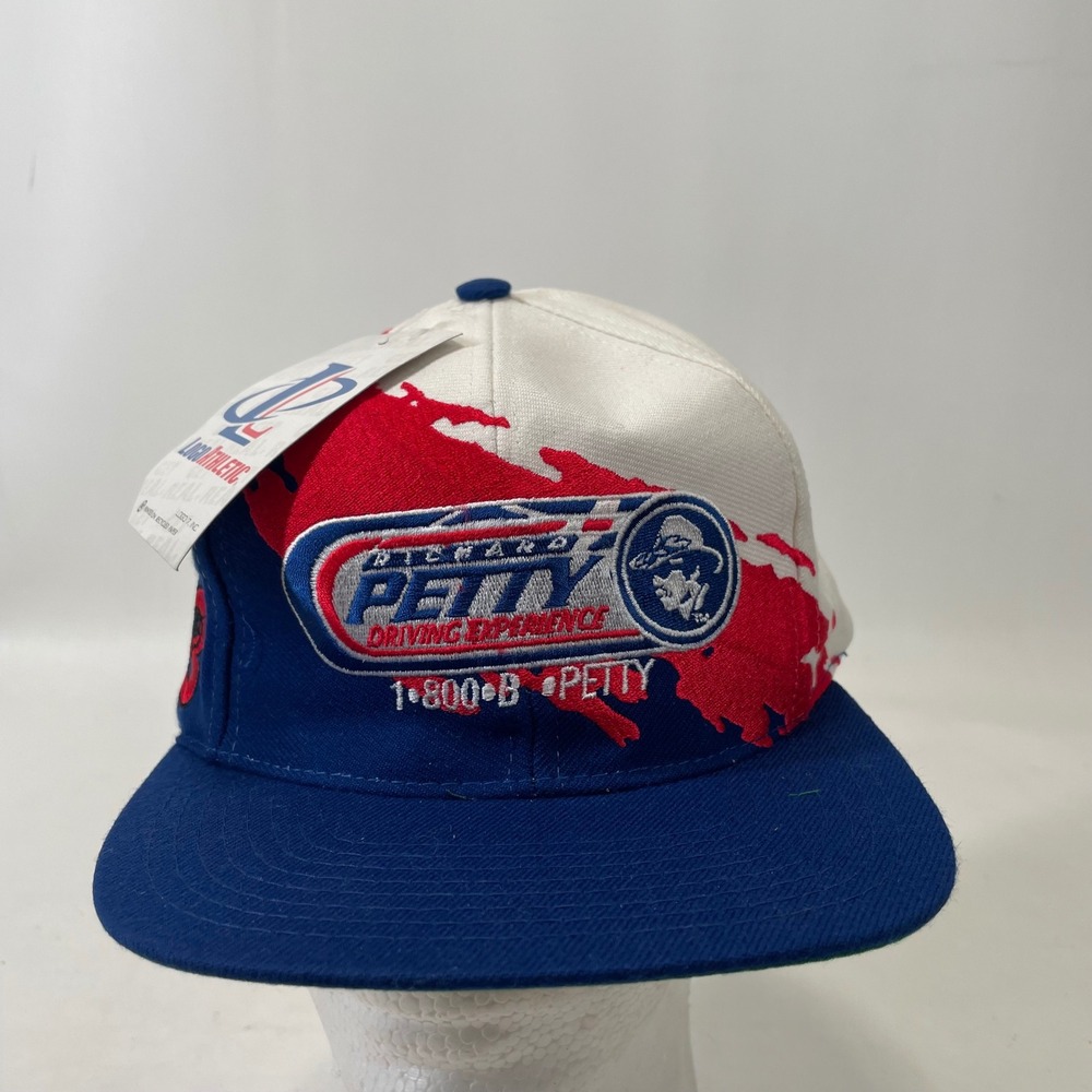Richard Petty Driving Experience Snapback Hat NWT 90s Red Vintage Logo Athletic